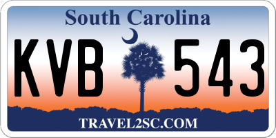 SC license plate KVB543