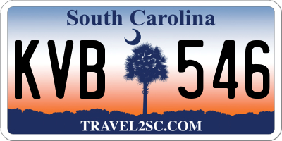 SC license plate KVB546