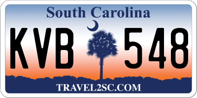 SC license plate KVB548
