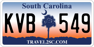 SC license plate KVB549