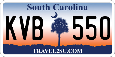 SC license plate KVB550