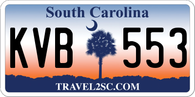SC license plate KVB553