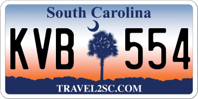 SC license plate KVB554