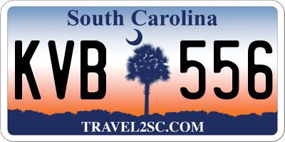 SC license plate KVB556