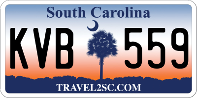 SC license plate KVB559