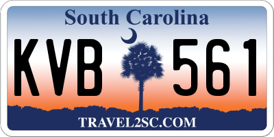 SC license plate KVB561