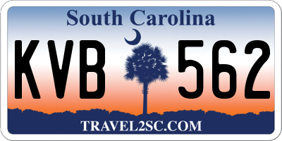 SC license plate KVB562