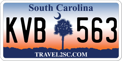 SC license plate KVB563