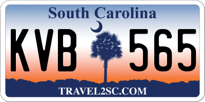 SC license plate KVB565