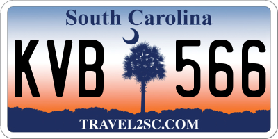 SC license plate KVB566