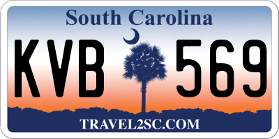 SC license plate KVB569