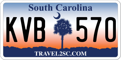 SC license plate KVB570