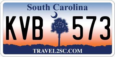 SC license plate KVB573