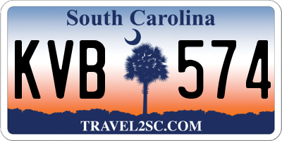 SC license plate KVB574