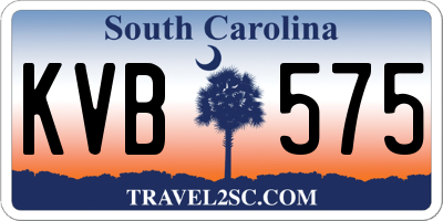 SC license plate KVB575
