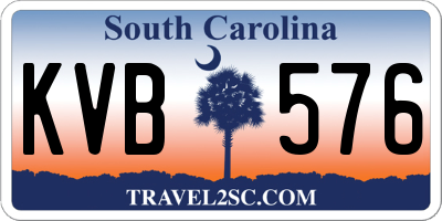 SC license plate KVB576