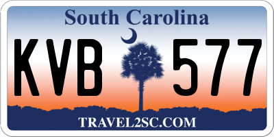 SC license plate KVB577