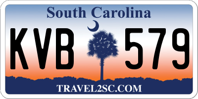 SC license plate KVB579