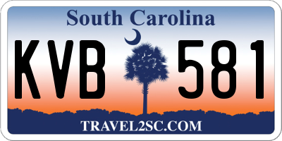 SC license plate KVB581
