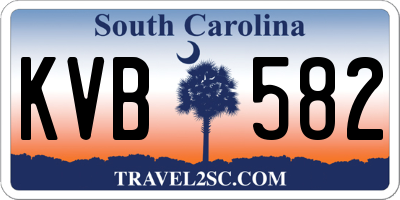 SC license plate KVB582