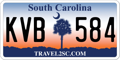 SC license plate KVB584