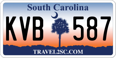 SC license plate KVB587