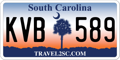 SC license plate KVB589
