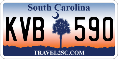 SC license plate KVB590