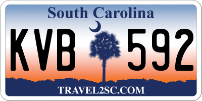 SC license plate KVB592