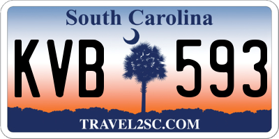 SC license plate KVB593