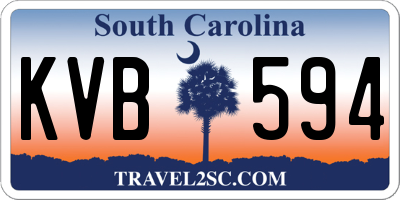 SC license plate KVB594