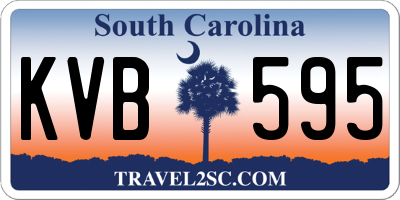 SC license plate KVB595