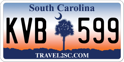 SC license plate KVB599