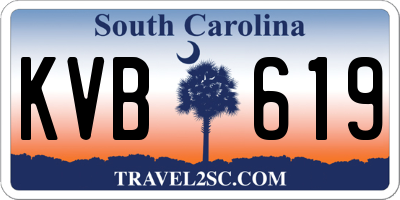 SC license plate KVB619
