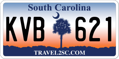 SC license plate KVB621