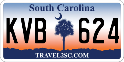 SC license plate KVB624