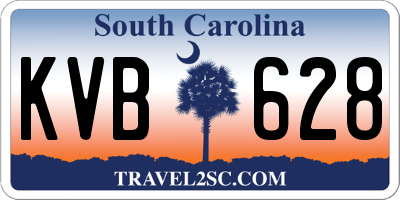 SC license plate KVB628