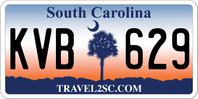 SC license plate KVB629