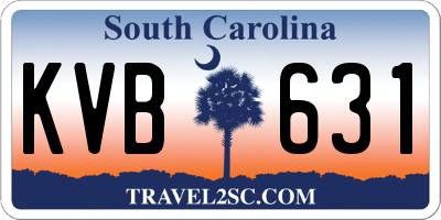 SC license plate KVB631