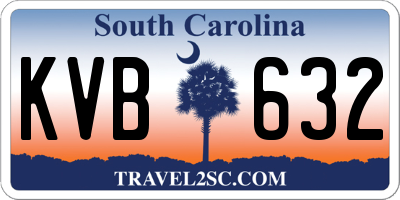 SC license plate KVB632