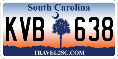 SC license plate KVB638