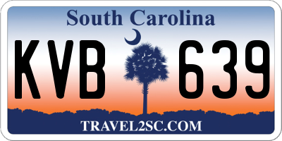 SC license plate KVB639