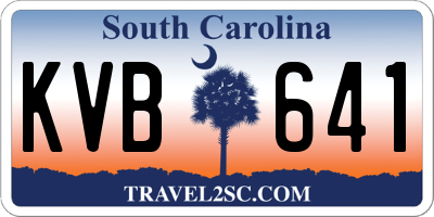 SC license plate KVB641