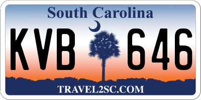 SC license plate KVB646