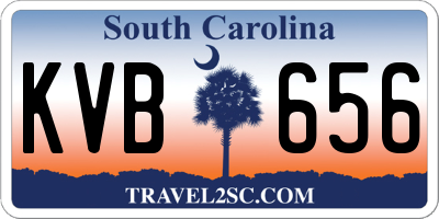 SC license plate KVB656
