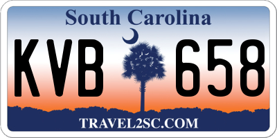 SC license plate KVB658