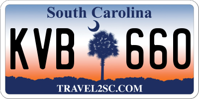 SC license plate KVB660