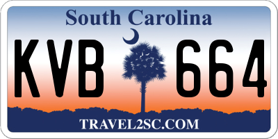 SC license plate KVB664