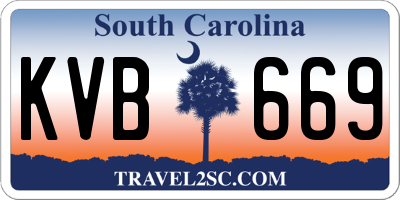 SC license plate KVB669