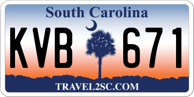 SC license plate KVB671